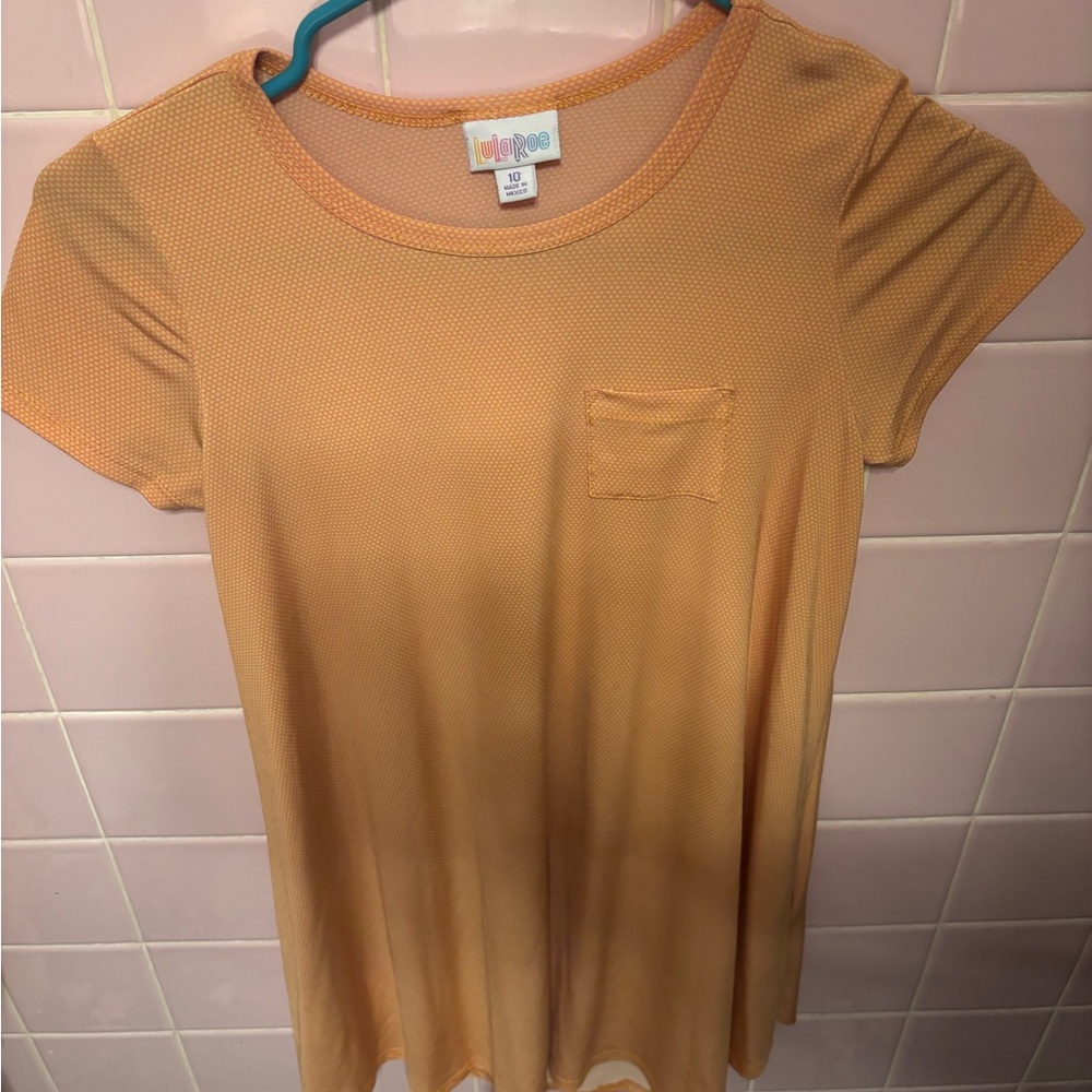 LuLaRoe Orange & Yellow Girls Dress Size 10